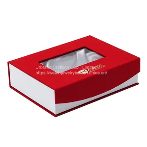 Clear Window Designed Bracelet Case Bangle Box Jewelry Case With Satin Insert thumbnail-1