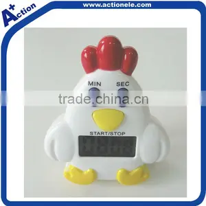 Mini Digital Countdown Timer With Chicken Shape thumbnail-1