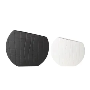 Flat Black And White Stripes Simple Art Style Ceramic Vase, Creative Design Home Decoration thumbnail-5