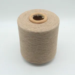 Weaving Yarn Supplies Ne12s/1 of Recycled 60/40 Polyester-cotton Light Brown Colored Yarn thumbnail-3