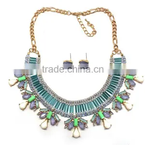 2015 Fashion African Jewelry Set Charming Style Jewelry Set Yiwu Fashion Beads Necklace Set thumbnail-3