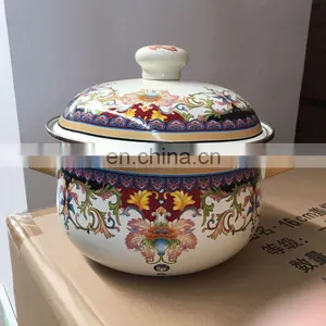 Induction Cooker Hot-Sale Wholesale Deep Shape Stewpot Cokking Enamel Pot thumbnail-5