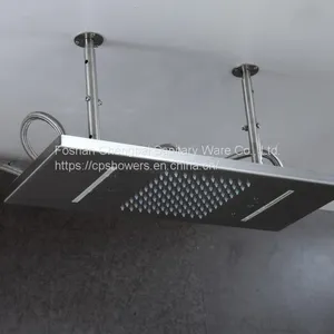 Shower Set With Multi-funciton Shower Head Rainfall Waterfall Body Jet in 304 Stainless Steel thumbnail-3
