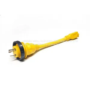 Marine Shore Adapter Cord Set STW 10/3 1FT 30A to 15A 5-15P to 5-30R thumbnail-4