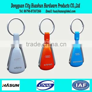 High Quality Plated Imitation Enaml Custom Plastic Car Flag Keychain thumbnail-1