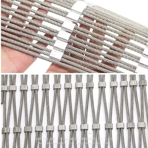 Stainless Steel Safety Mesh Ss304 Ss316 Stainless Steel Rope Mesh/Zoo Safety Mesh Fenc,Animal Safety Fence Mesh thumbnail-4
