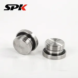 Sempeck Fluid Hydraulic Fitting, 304 Stainless Steel Pipe Plug/Oil Plug With Gasket Seal, Hexagon Socket Plug (4BN, 4MN) thumbnail-1