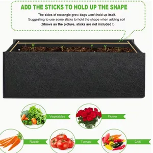 Wholesale Square Grow Bags for Vegetables and Fruits Planting Container thumbnail-3