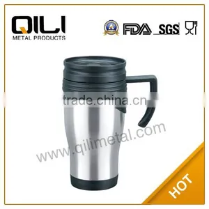 450ml Wholesale Double Wall Plastic Tumbler With Handle thumbnail-1
