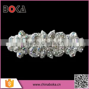 BOKA Luxurious AB Color Rhinestone Waist Applique for Ladies Dress thumbnail-1