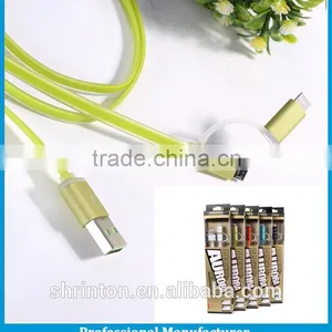 MFI Certified Factory Customized Logo Light Double Speed Fast Charge 5 Pin Light LED Micro USB Cable thumbnail-5
