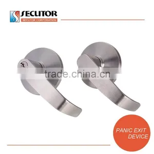 Lever Handle on Plate for Exterior Door Panic Device Bar thumbnail-1