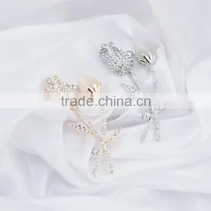 Personalized Flower Design Metal Gold Lapel Pin For Sales thumbnail-6