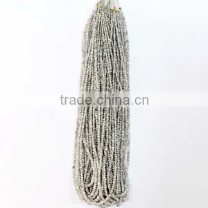 White Diamond Beads for Sale,2-3mm Rondelle Faceted Gemstone Strand,natural Diamond Beads Wholesale thumbnail-1