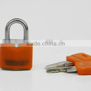 Rhombic Plastic Coated Aluminum Padlock thumbnail-2