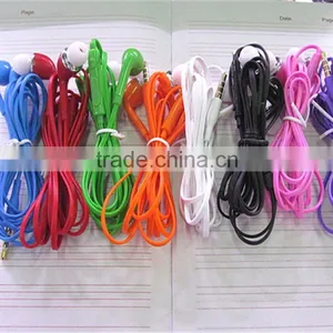 In-ear Flat Cable Earphone With Mic and Remote Control for Samsung Galaxy s4 thumbnail-3