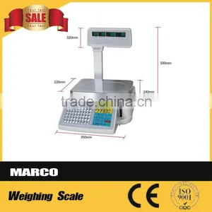 Barcode Types Digital Weight Scale rs 232 Electronic Scale With Label Printer thumbnail-2