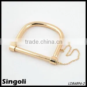 "D" Lock Bangle Bracelet Gold Plating Bracelet thumbnail-1