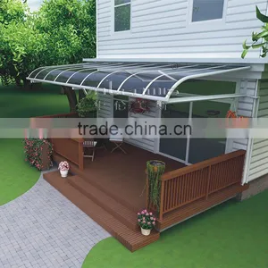 Latest Designs Waterproof Large Shade Polycarbonate Aluminum Window Awning thumbnail-1