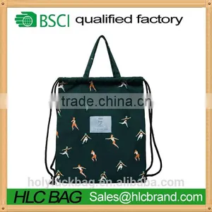 New Fashion Cotton Drawstring Backpack Bag With Handle thumbnail-1