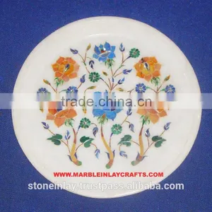 Round Marble Inlay Plate thumbnail-1
