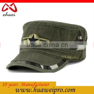China Headwear Oem Adjustable Fitted Military Hats For Men Flat Top Snapback Cotton Caps For Man thumbnail-6