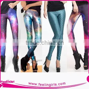 New Arrival OEM Sports Galsxy Printed Tights Leggings For Women thumbnail-4