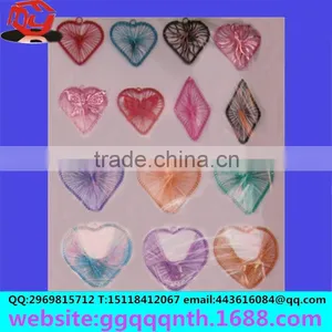 Christmas Handmade Beaded Knitting Heart Shaped Prismatic Butterfly Hanging Ornament Earrings thumbnail-1