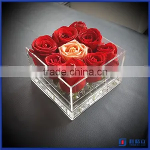 Manufacturer Supplier Acrylic Rose Storage Box / Hot Sale Acrylic Flower Display Case thumbnail-2