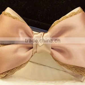 Satin Ribbon & Lace Material Made In China Fancy Hair Clips Girls Hair Bows thumbnail-1