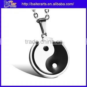 Custom Wholesale Polished Stainless Steel Ying Yang Pendant thumbnail-1