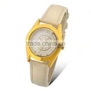 Fashion Jewelry 2016 White Leather Couple Electronic Watch thumbnail-3