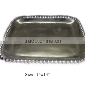 Aluminum Charger Plate, Square Charger Plate, Charger Tray, Plate thumbnail-1