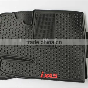 Black 5pc Rubber Floor Mat Car SUV All Season Mats Liner BPA FREE for Ix45 thumbnail-2