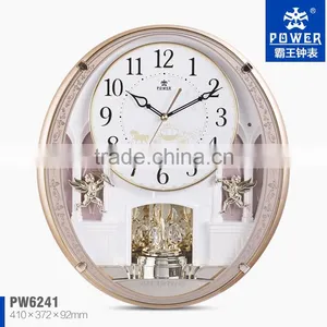 Plastic Round Customized Quartz Wall Clocks Muslim Prayer Clock and Diy Clock With Music Chiming thumbnail-1