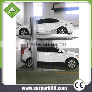 Mechanical Car Garage Double Deck Vertical 2 Level Parking Lift thumbnail-6