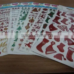M-P007 Merry Christmas Glitter Pvc Sticker, 5d Home Decor Pvc Wall Sticker,custom Pvc Sticker Paper thumbnail-1