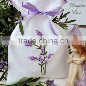 Cotton White Hand Made Lavender Bags With Lace thumbnail-3