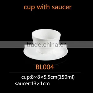 Without Handle 150cc Bone China Cup With Saucer thumbnail-1
