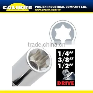 CALIBRE 1/4", 3/8" & 1/2" DR. 13pcs Star Deep Socket Set thumbnail-2