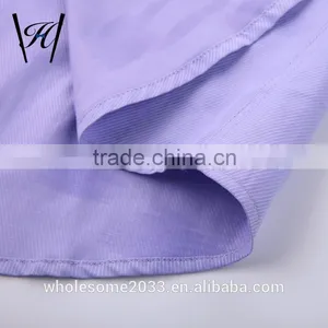 100%cotton Designer Button Down Blue Short Sleeve Dress Shirts for Men thumbnail-3