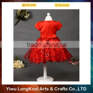 2016 Best Selling Cute Girls Princess Tutu Dress Bright Red Wedding Dress thumbnail-3
