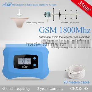 Full Sets Dcs1800mhz Cellular Signal Repeater With Ceiling Antenna + Yagi Antenna , Intelligent Installation by LCD thumbnail-1