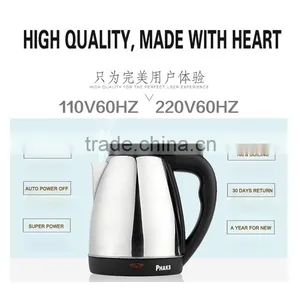 110V or 220v 2L Large Capacity Stainless Steel Electric Kettle Double Anti Hot Kettle Automatically Broken Electric Kettle thumbnail-1