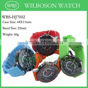 Japan Movt Quartz Silicone Watches Whosale thumbnail-1