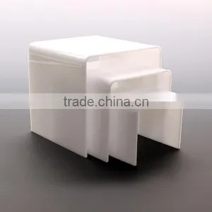 2016 White Acrylic Riser Display Fixtures, Plexiglass Display Riser thumbnail-1