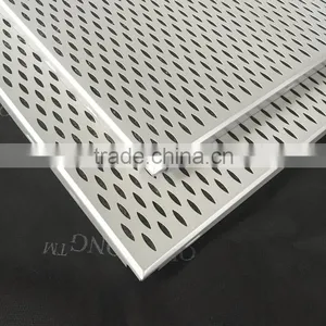 Fireproof 2x2 Aluminum Perforated Metal Acoustic False Ceiling Designs for Hall Office Interior Decoratice Material thumbnail-1