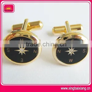 Fashion Gold Plated Metal Cufflink With Enamel thumbnail-1