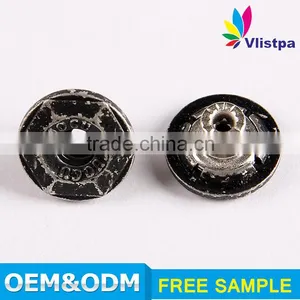 Brass Wholesale Engraved Logo Flat Metal Tack Decorative Types of Buttons for Jeans thumbnail-5