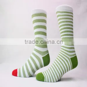 Colorful Thin Stripe Combed Cotton Knitting In Stock Dress Socks Quality Choice thumbnail-3